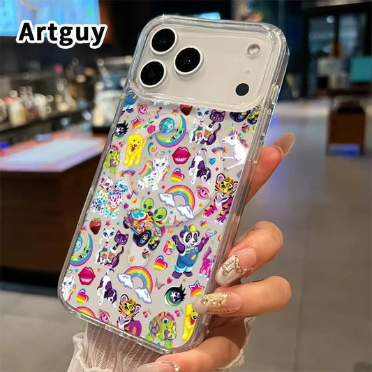 Whimsical Creature Fantasy Pattern Magnetic Phone Case for Iphone 17 16 Pro Max plus 15 14 13 12 11 Air E Anti-Yellowing Shockproof Lightweight Transparent Acrylic Large Hole Soft Cover Supports Wireless Charging