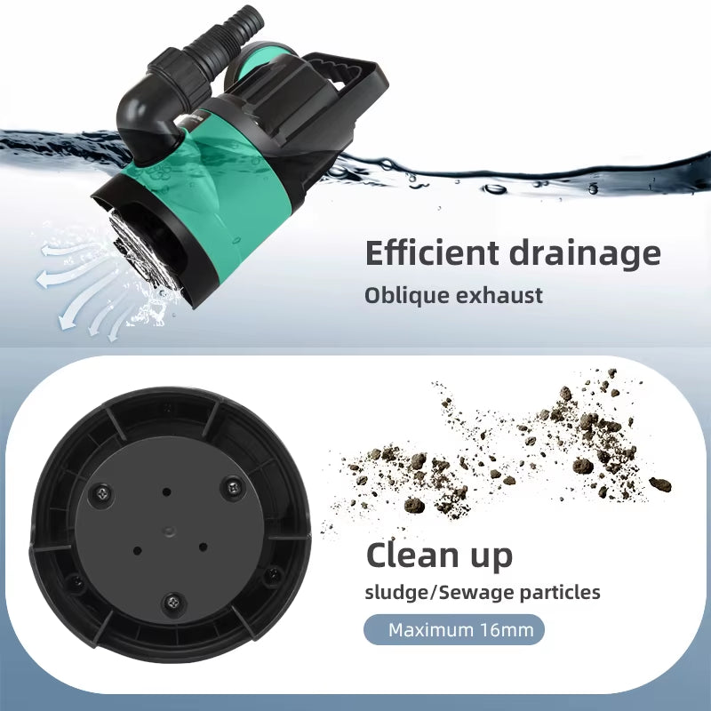 400W Submersible Water Pump 7500L/H Utility Thermoplastic Electric Portable Transfer Pool Pond Draining Sump Pump by
